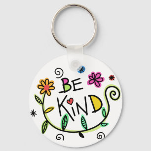 Be Kind Quote Cute Typography Key Ring