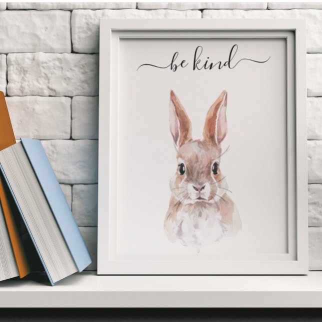 Be Kind Rabbit Bunny Nursery Child Woodland Poster (Creator Uploaded)
