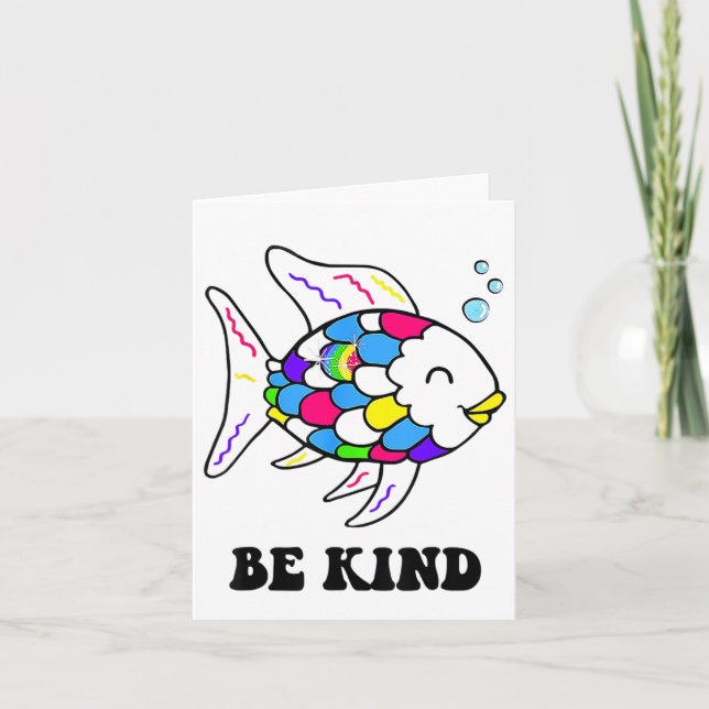Be Kind Rainbow Fish Teacher Life Teaching Ck To S Card (Front)
