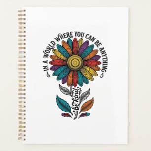Be Kind Rainbow Flower Vintage Engraving Shirt_1 Planner