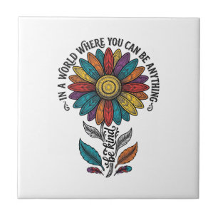 Be Kind Rainbow Flower Vintage Engraving Shirt_1 Tile