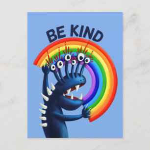 Be Kind Rainbow Funny Kindness Postcard