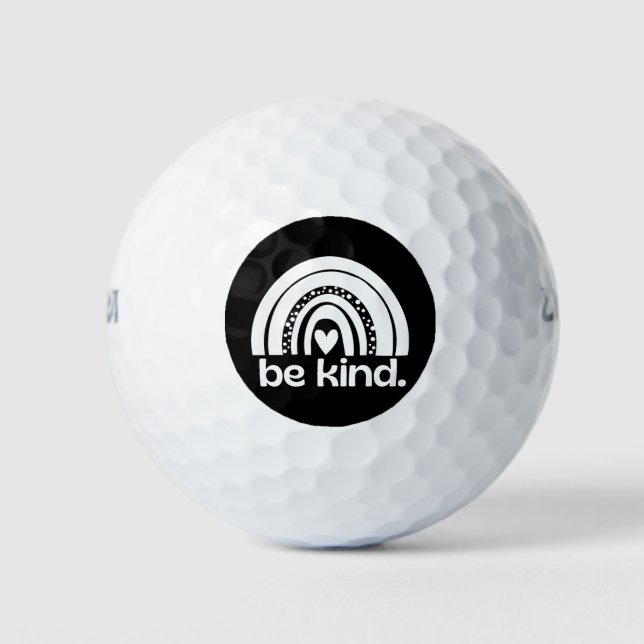 Be Kind Rainbow Golf Balls (Front)