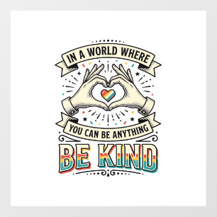 Be Kind Rainbow Heart Hands Vintage Shirt Design_1