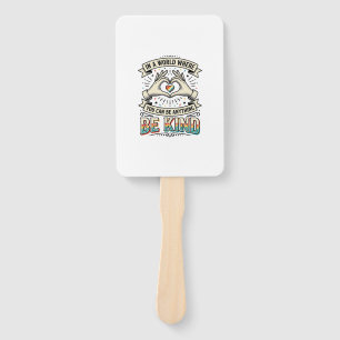 Be Kind Rainbow Heart Hands Vintage Shirt Design_1 Hand Fan
