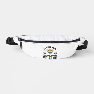Be Kind Rainbow Heart Hands Vintage Vector Design_ Bum Bags