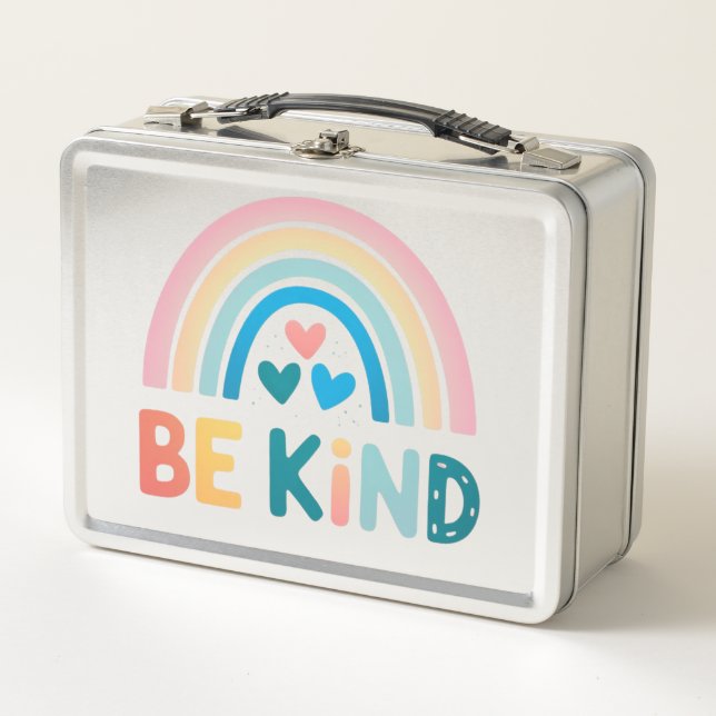 Be Kind Rainbow Metal Lunch Box (Front)