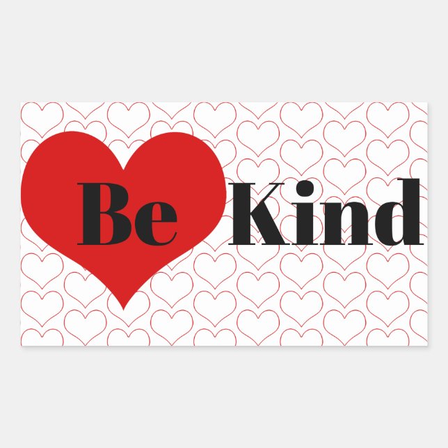 Be Kind Rectangular Sticker (Front)