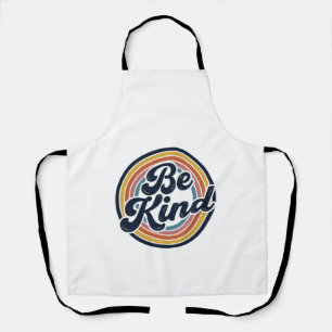 Be Kind Retro Rainbow Vintage Shirt Design_1 Apron