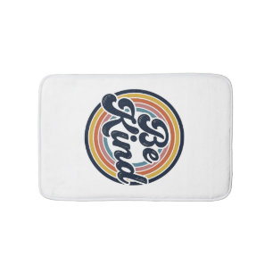 Be Kind Retro Rainbow Vintage Shirt Design_1 Bath Mat