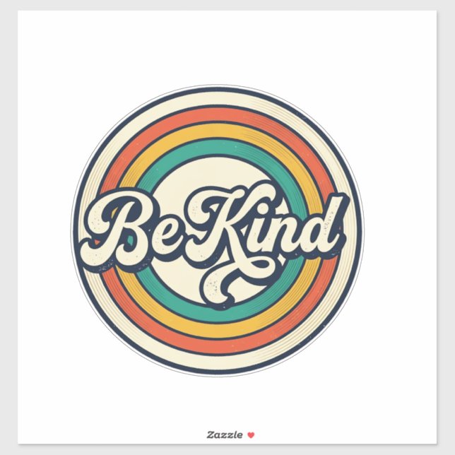 Be Kind Retro Rainbow Vintage Shirt Design_2 (Sheet)