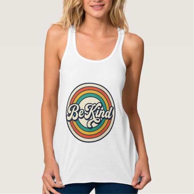 Be Kind Retro Rainbow Vintage Shirt Design_2 (Front)