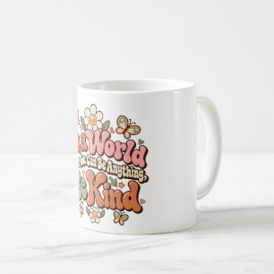 Be Kind Retro Vintage Floral Coffee Mug