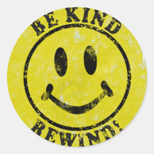 Be Kind Rewind Retro Video Rental Classic Round Sticker