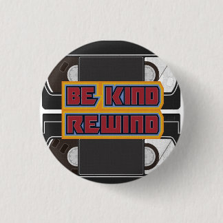 Be Kind Rewind VHS Tape 3 Cm Round Badge