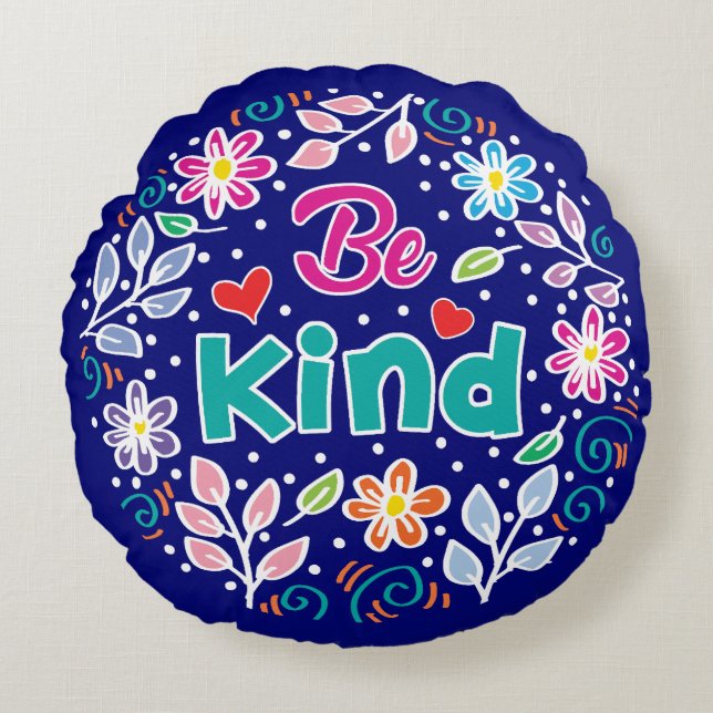 Be Kind Round Cushion (Front)