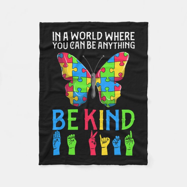 Be Kind S1  Fleece Blanket (Front)