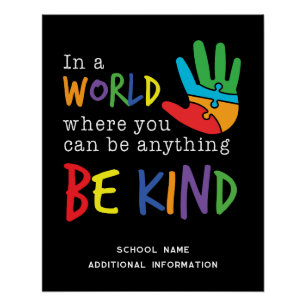 Be Kind School Teacher Classroom Poster