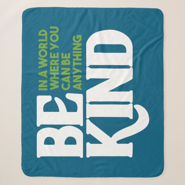 Be Kind Sherpa Blanket (Front)