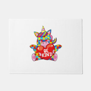 Be Kind Shirt Autism Awareness Gift Kid Girl Toddl Doormat