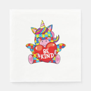 Be Kind Shirt Autism Awareness Gift Kid Girl Toddl Napkin