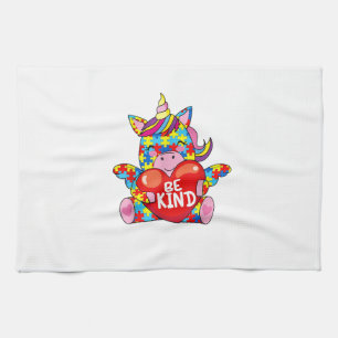 Be Kind Shirt Autism Awareness Gift Kid Girl Toddl Tea Towel