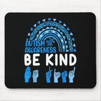 Be Kind Sign Language Asl Puzzle Rainbow Autism Aw Mouse Pad