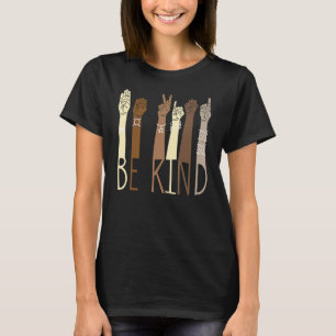 Be Kind Sign Language Hand Talking Teachers Interp T-Shirt