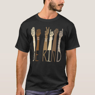 Be Kind Sign Language Hand Talking Teachers Interp T-Shirt
