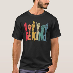Be Kind Sign Language UNITY DAY Orange Anti Bullyi T-Shirt