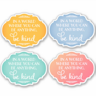 Be Kind Sticker – Assorted Colours