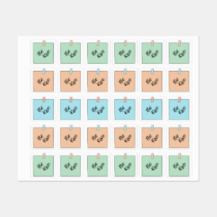 Be Kind Sticky Reminder Note Sticker