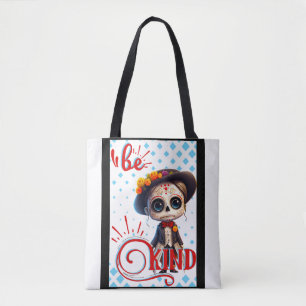Be Kind Sugar Skull Tote Bag