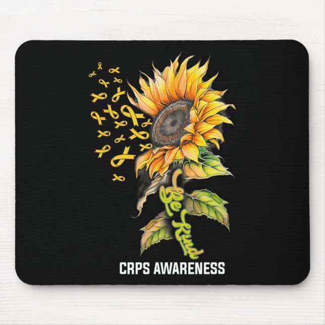 Be Kind Sunflower CRPS Awareness  Mouse Pad (Front)