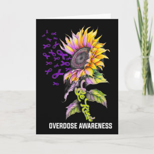 Be Kind Sunflower Overdose Awareness Card