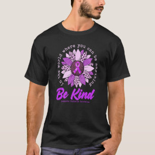 Be Kind Sunflower Purple Domestic Violence Awarene T-Shirt