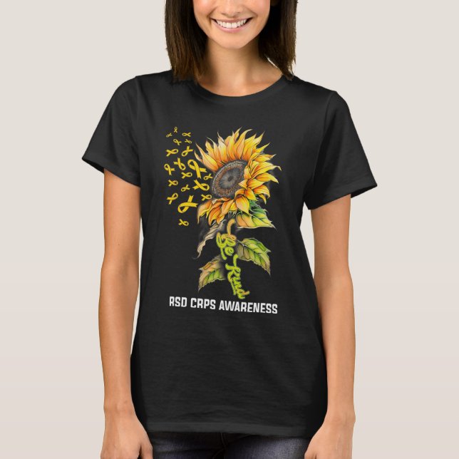 Be Kind Sunflower Rsd Crps Awareness  T-Shirt (Front)