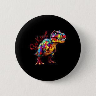 Be Kind T Rex Puzzle Pieces Autism Awareness Day K 6 Cm Round Badge