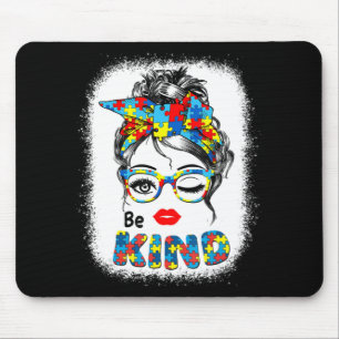 Be Kind Tee Autism Awareness Tie Dye American Flag Mouse Pad