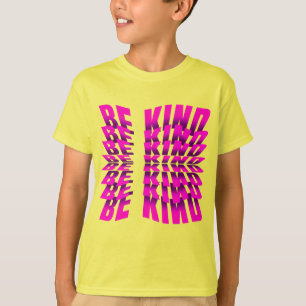 BE KIND TEXT EFFECT PINK TYPOGRAPHY T-Shirt
