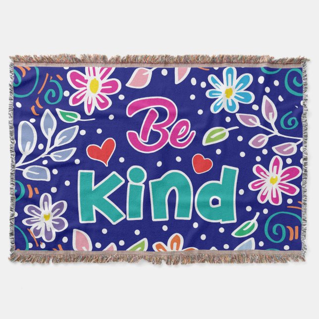 Be Kind Throw Blanket (Front)