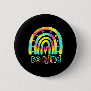 Be Kind Tie Dye Rainbow Kindness Autism Awareness 6 Cm Round Badge
