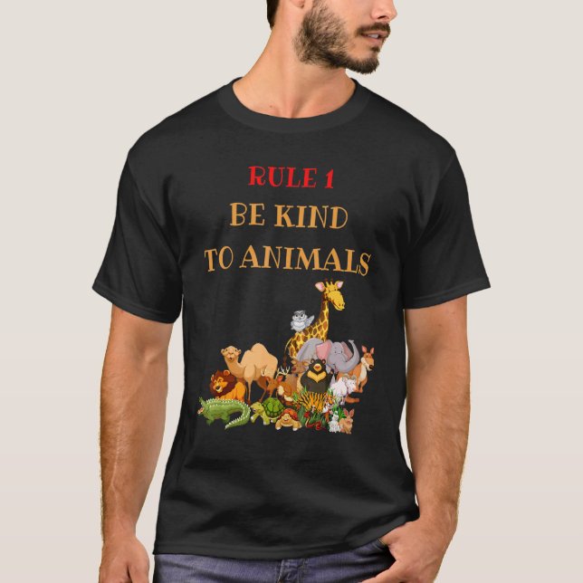 Be Kind To Animals Animal 1 T-Shirt (Front)