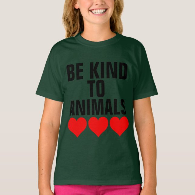 BE KIND TO ANIMALS  Kids T-shirts (Front)