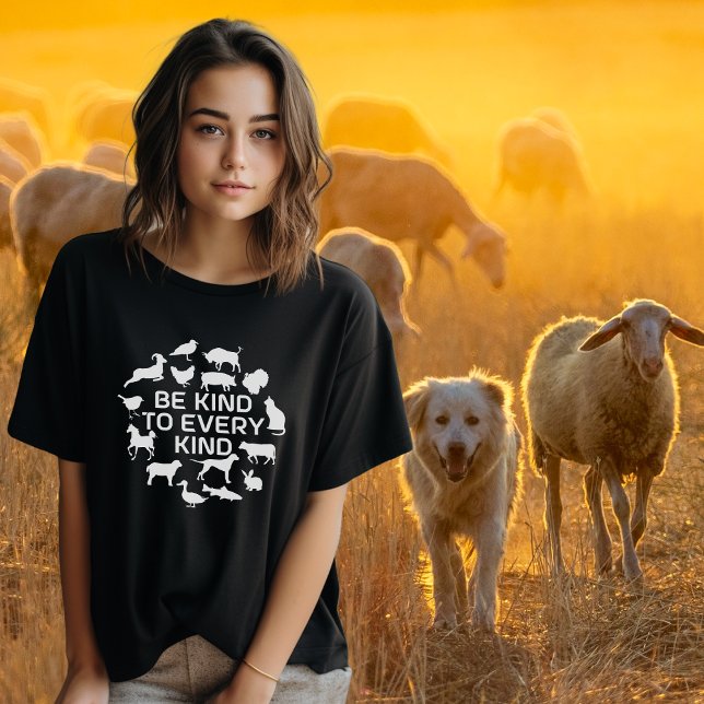 Be Kind to Every Kind,  Animal Vegan Activism T-Shirt (Creator Uploaded)