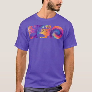Be Kind To Every Kind Vegan Vegetarian Retro Tie D T-Shirt