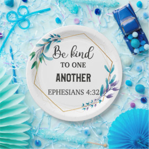 Be Kind To One Another Paper Plate