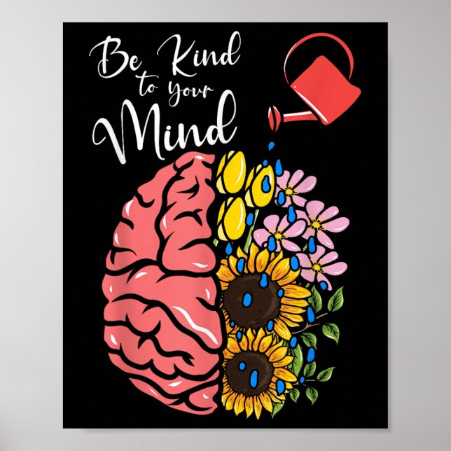 Be Kind To Your Mind - Mental Health Awareness _1  Poster (Front)