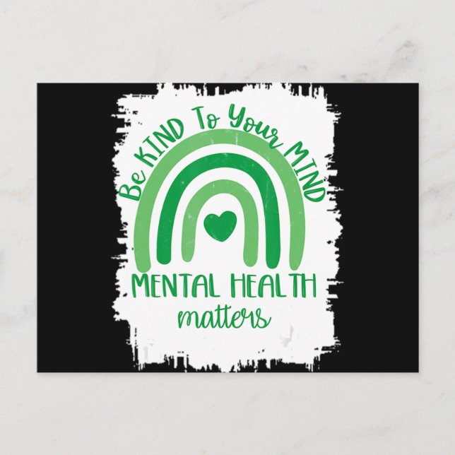 Be Kind To Your Mind,Mental Health Matters, Autism Postcard (Front)