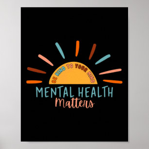 Be Kind To Your Mind Mental Health Problems Awaren Poster